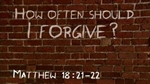 Forgiving and Forgiven